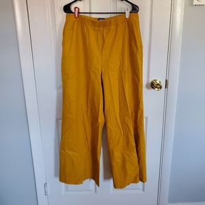 Express mustard yellow wide leg pants
